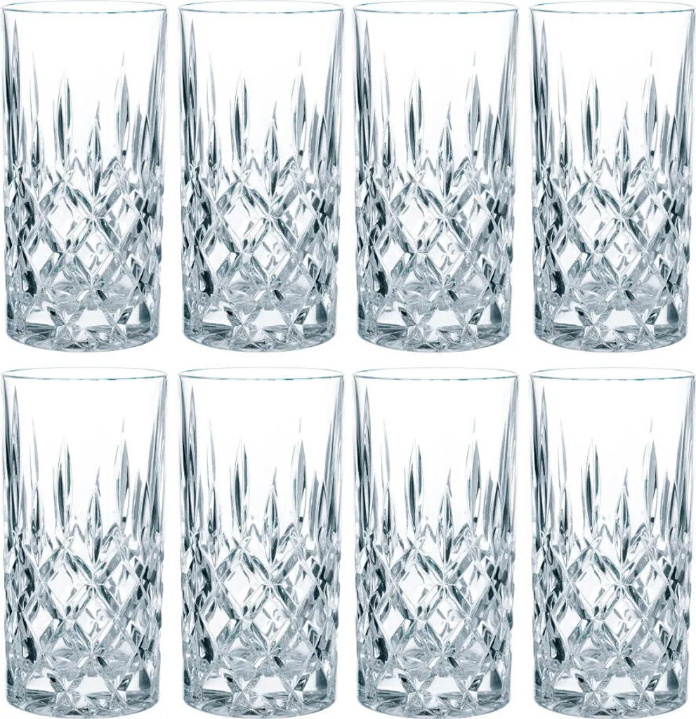 Nachtmann Noblesse Longdrinkglas Set, 8er Set, Wasserglas, Saftglas, Kristallglas, H 14.8 Cm, 375 Ml 5 Nachtmann Noblesse Longdrinkglas Set, 8er Set, Wasserglas, Saftglas, Kristallglas, H 14.8 Cm, 375 Ml – Bild 3