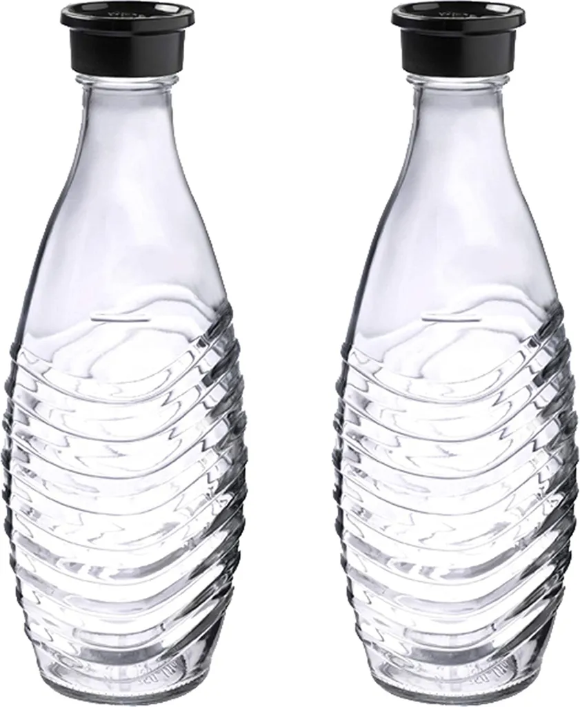 SodaStream Glaskaraffe Duo Pack Mit Schwarzem Deckel 2 Stück Je 600ml 4 SodaStream Glaskaraffe Duo Pack Mit Schwarzem Deckel 2 Stück Je 600ml – Bild 2
