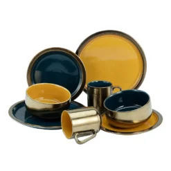 CreaTable 22973 Kombiservice Rustikal Collection Für 4 Personen, Steinzeug, Mehrfarbig (1 Set, 16-teilig) -Kuechengeschirr 9a710f2fb2b678a8139b410bb7443063