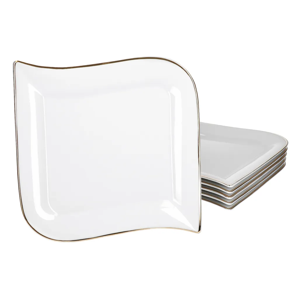 30tlg Geschirrset Silverline Kombi 6Pers Gold Kaffee Unterteller Kuchen/Speiseteller Suppenschale 6 30tlg Geschirrset Silverline Kombi 6Pers Gold Kaffee Unterteller Kuchen/Speiseteller Suppenschale – Bild 4