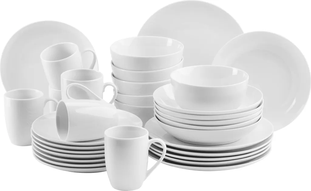 Mäser 931523 Barca Kombiservice Modern, Porzellan, Weiß, 30-teilig (1 Set) 3 Mäser 931523 Barca Kombiservice Modern, Porzellan, Weiß, 30-teilig (1 Set)