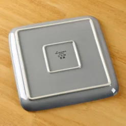 LOVECASA Tafelservice, 4-tlg Set Quadratische Speiseteller Aus Steingut, Flachteller, Frühstücksteller Für 4 Personen, Grau -Kuechengeschirr a509d5a5d812b3a823fb722e10ae373b