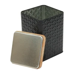 2er Set Metall Vorratsdose Mit Deckel 16x10,5x10,5cm - Schwarz -Kuechengeschirr a54bd5c15cdfb13b19413f4cd2bfd901