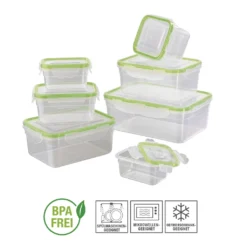 Frischhaltedosen Set Klick-It Gefrierdosen Lunchbox Brotdose Dose 14 Tlg. Klar -Kuechengeschirr a56668f26ad44b8f94b6aff4c998e2e4