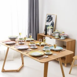 VEWEET Tafelservice 'SPARK' Aus Porzellan, 60-tlg Kombiservice, Kaffeetassen, Untertasse, Dessertteller, Speiseteller Und Suppenteller, Komplettservice Für 12 Personen 21 VEWEET Tafelservice 'SPARK' Aus Porzellan, 60-tlg Kombiservice, Kaffeetassen, Untertasse, Dessertteller, Speiseteller Und Suppenteller, Komplettservice Für 12 Personen -Kuechengeschirr a57c6649adea703a14896bc9ca922661