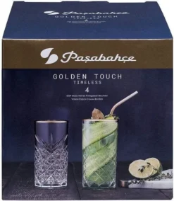 Pasabahce Timeless Golden Touch 4tlg Trinkglas Glas Tumbler 450ml 52800 -Kuechengeschirr a97f8e2ea01400069f238c59bb634c03