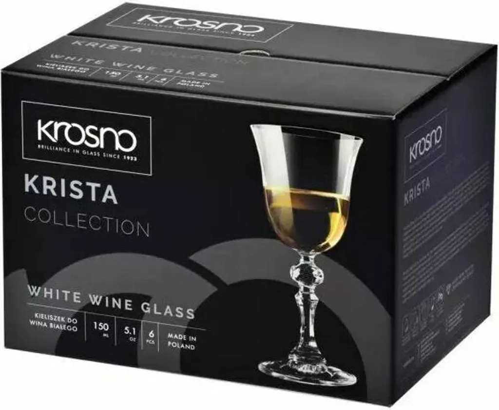 KROSNO Weiß-Weinglas | Set Von 6 | 150 ML | Krista Kollektion | Kristallglas | Weißweingläser | Perfekt Für Zuhause, Restaurants Und Partys | Spülmaschinenfest 13 KROSNO Weiß-Weinglas | Set Von 6 | 150 ML | Krista Kollektion | Kristallglas | Weißweingläser | Perfekt Für Zuhause, Restaurants Und Partys | Spülmaschinenfest – Bild 11