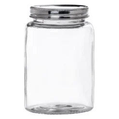 8-tlg. Vorrats-Gläserset Doria 520 Ml + 320 Ml Gewürzglas Mit Schraub-Deckel Silber Gläser