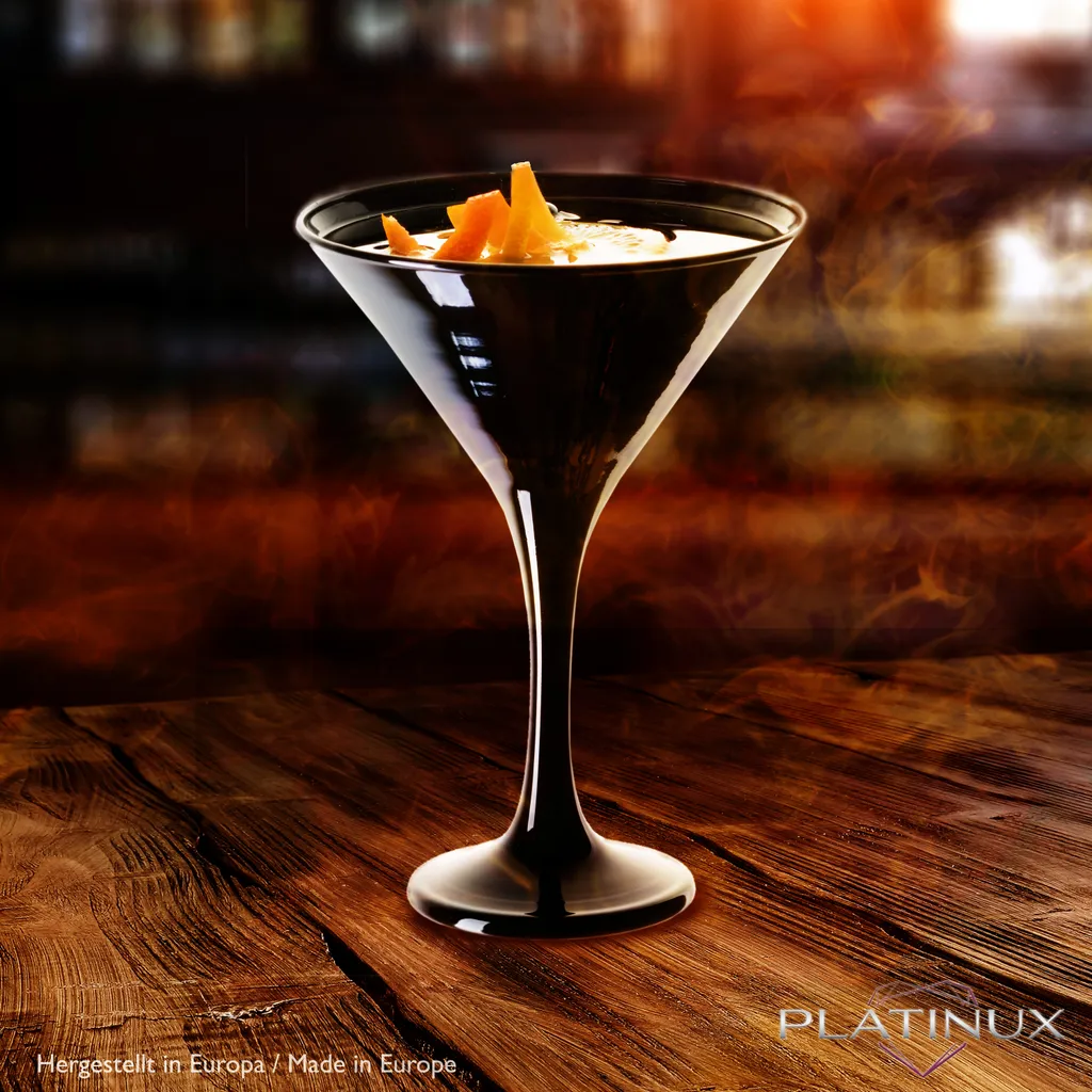 Schwarze Martini Gläser 150ml Set 6-Teilig Aus Glas Cocktailgläser 4 Schwarze Martini Gläser 150ml Set 6-Teilig Aus Glas Cocktailgläser – Bild 2