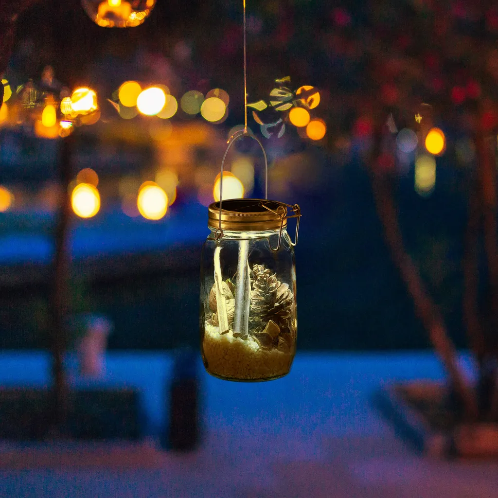 Relaxdays 4 X Solarleuchte Im Einmachglas Weiß 5 Relaxdays 4 X Solarleuchte Im Einmachglas Weiß – Bild 3