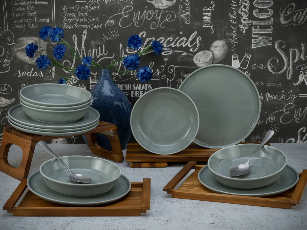 CreaTable 16735 Tafelservice Chef Collection Für 6 Personen, Porzellan, Grau (1 Set, 12-teilig) 4 CreaTable 16735 Tafelservice Chef Collection Für 6 Personen, Porzellan, Grau (1 Set, 12-teilig) – Bild 2