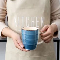 Vancasso Bella Steinzeug Kombiservice, 16 Teilig Geschirrset Für 4 Personen, Mit Je 4 Dessertteller, Speiseteller, Müslischalen, Kaffeebecher, Blau -Kuechengeschirr bcaa5b7808ee7cbeb5e7df764aae9fff