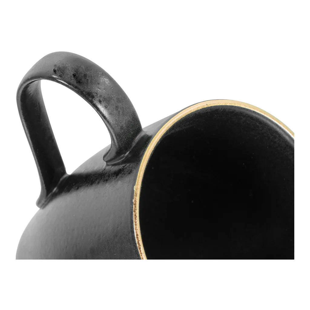 CreaTable 22699 Kombiservice Industrial Gold BLACK Für 4 Personen, Steinzeug, Schwarz (1 Set, 16-teilig) 6 CreaTable 22699 Kombiservice Industrial Gold BLACK Für 4 Personen, Steinzeug, Schwarz (1 Set, 16-teilig) – Bild 4