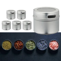 Aufbewahrungsdosen Magnetisch 6er Set Gewürzdosen Gewürzbehälter Mehrzweckdose Dosen -Kuechengeschirr bfa16411f81231fc3b35bc3d4b54390f