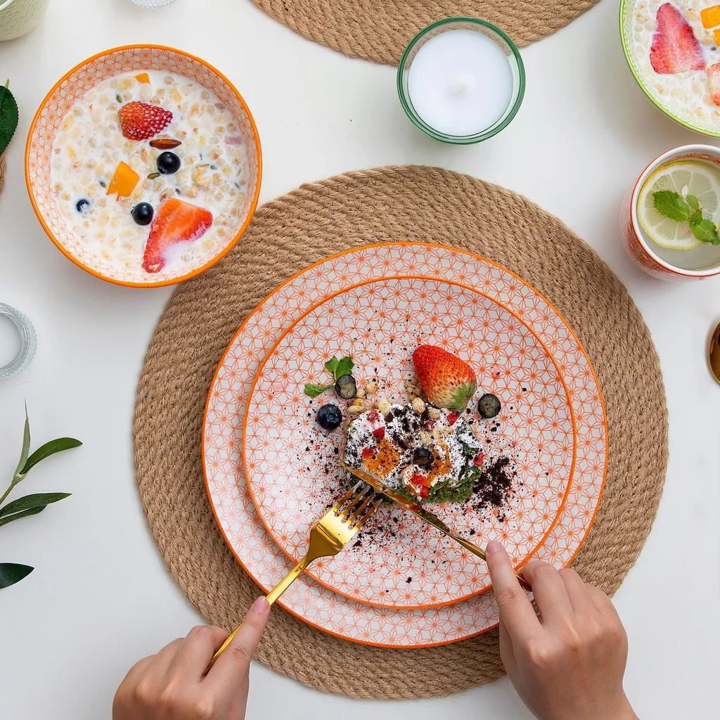 Vancasso Natsuki 16-teilig Porzellan Kombiservice, Mit Je 4 Speiseteller Ø 27 Cm, Dessertteller Ø 21,5 Cm, Müslischalen Ø 15,2 Cm Und Kaffeebecher 380 Ml 6 Vancasso Natsuki 16-teilig Porzellan Kombiservice, Mit Je 4 Speiseteller Ø 27 Cm, Dessertteller Ø 21,5 Cm, Müslischalen Ø 15,2 Cm Und Kaffeebecher 380 Ml – Bild 4