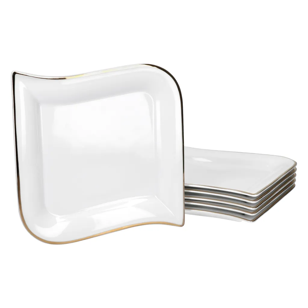 30tlg Geschirrset Silverline Kombi 6Pers Gold Kaffee Unterteller Kuchen/Speiseteller Suppenschale 4 30tlg Geschirrset Silverline Kombi 6Pers Gold Kaffee Unterteller Kuchen/Speiseteller Suppenschale – Bild 2