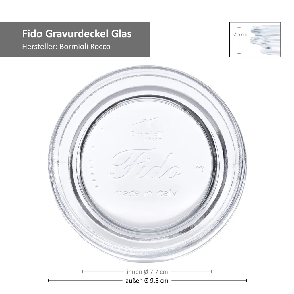 6er Set Einmachglas Bügelverschluss Original Fido 1,5L Vorratsgläser Incl. Bormioli Rezeptheft 9 6er Set Einmachglas Bügelverschluss Original Fido 1,5L Vorratsgläser Incl. Bormioli Rezeptheft – Bild 7