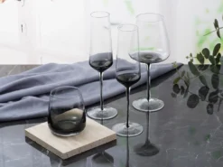 Sektglas 6er-Set - Grau Transparent - H. 23 Cm - 22 Cl - NURIA