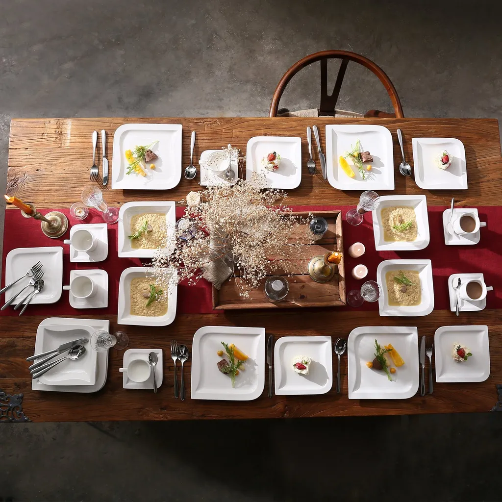 MALACASA, Serie Joesfa, 30 Tlg. Cremeweiß Porzellan Geschirrset Kombiservice Tafelservice Im Eleganten Design Mit Je 6 Tassen, 6 Untertassen, 6 Dessertteller, 6 Suppenteller Und 6 Speiseteller 11 MALACASA, Serie Joesfa, 30 Tlg. Cremeweiß Porzellan Geschirrset Kombiservice Tafelservice Im Eleganten Design Mit Je 6 Tassen, 6 Untertassen, 6 Dessertteller, 6 Suppenteller Und 6 Speiseteller – Bild 9