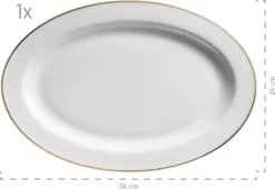 Mäser 931735 Kombiservice Professional Dining Für 6 Personen, Porzellan, Weiß (1 Set, 24-teilig) -Kuechengeschirr c4950b30ae4c60cad2e46e81765bc1d6