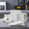MALACASA, Serie Mario, 28-teilig Kombiservice Aus Porzellan Geschirrset Mit Je 6 Schalen, 6 Dessertteller, 6 Suppenteller, 6 Speiseteller, 2 Rechteckige Platten Und 2 Salz- Und Pfefferdosen -Kuechengeschirr c4c07c5ebcdcd4dbaa9920fed0d91d38