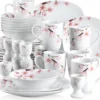 VEWEET Porzellan Kombiservice 'Annie', 40 Teilig Geschirrservice Für 8 Personen, Frühstückservice Mit Je 8 Eierbecher, Kaffeebecher 350 Ml, Müslischalen, Dessertteller Und Flachteller 1 VEWEET Porzellan Kombiservice 'Annie', 40 Teilig Geschirrservice Für 8 Personen, Frühstückservice Mit Je 8 Eierbecher, Kaffeebecher 350 Ml, Müslischalen, Dessertteller Und Flachteller -Kuechengeschirr c7807baac0e2506903535182c5e86f17