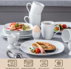 MALACASA, Serie Elisa, 40 Teilig Set Porzellan Tafelservice Kombiservice Geschirrset Mit Dessertteller, Speiseteller, Müslischalen, Eierbecher, Becher Für 8 Personen 11 MALACASA, Serie Elisa, 40 Teilig Set Porzellan Tafelservice Kombiservice Geschirrset Mit Dessertteller, Speiseteller, Müslischalen, Eierbecher, Becher Für 8 Personen -Kuechengeschirr c82493427d72c8946a45f12bec801de2