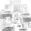 MALACASA, Serie Mario, 60 Tlg. Cremeweiß Porzellan Geschirrset Tafelservice Mit Je 12 Kaffeetassen, 12 Untertassen, 12 Dessertteller, 12 Suppenteller Und 12 Speiseteller 1 MALACASA, Serie Mario, 60 Tlg. Cremeweiß Porzellan Geschirrset Tafelservice Mit Je 12 Kaffeetassen, 12 Untertassen, 12 Dessertteller, 12 Suppenteller Und 12 Speiseteller -Kuechengeschirr c8814fcddbac424d87d43b575f238e45