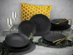 CreaTable 23211 Tafelservice Elements Collection Vesuvio Black Für 4 Personen, Steinzeug, Schwarz/grau (1 Set, 12-teilig) 36 CreaTable 23211 Tafelservice Elements Collection Vesuvio Black Für 4 Personen, Steinzeug, Schwarz/grau (1 Set, 12-teilig) -Kuechengeschirr c88b90ea74976b04c2acf7d447d85338