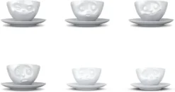 FIFTYEIGHT Kombi-Service 30-tlg. - Tassen + Teller (mit Biss) + Hochwertige Tischsets -Kuechengeschirr cb7acc1d2f890eddf0bf3243fa6b9fd3