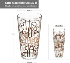 6er Latte Macchiato Gläser-Set 370 Ml Stapelbar Kaffee-Glas Cappuccino 13 6er Latte Macchiato Gläser-Set 370 Ml Stapelbar Kaffee-Glas Cappuccino -Kuechengeschirr cb7efb313cddaeb352237cbc94ae2d53