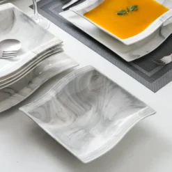 MALACASA, Serie Flora, Marmor Porzellan Tafelservice 12 Teiligen Set Kombiservice Geschirrset Mit Je 6 Speiseteller Und 6 Suppenteller Für 6 Personen 12 MALACASA, Serie Flora, Marmor Porzellan Tafelservice 12 Teiligen Set Kombiservice Geschirrset Mit Je 6 Speiseteller Und 6 Suppenteller Für 6 Personen -Kuechengeschirr ce2df6eab19b6316a6dfda41431571c7