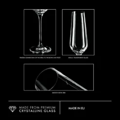 KROSNO Avant-Garde Sektgläser, 6er-Set, 180 Ml -Kuechengeschirr d0c3cf033a67cd36119231d423918c10