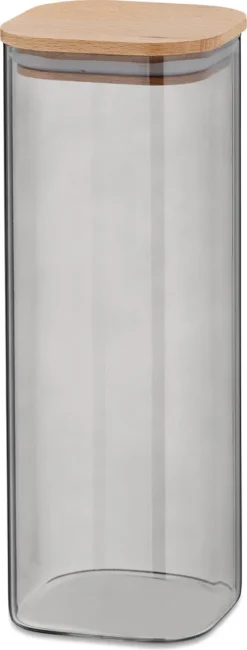 Kela Vorratsglas 2.1 Liter Glas Vorratsdose Nea Mit Buchenholzdeckel