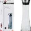 AXENTIA Glas-Glaskaraffe 1200 Ml Mit Edelstahldeckel, Ø 10 X H34 Cm, Wasser Kanne Mit Präzisem Ausgießer, Integriertes Sieb, Wasser Karaffe -Kuechengeschirr d42c934791cb5fa5aedcfd59564b3c48