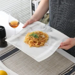 MALACASA, Serie Flora, 32 Tlg. Marmor Porzellan Geschirrset Kombiservice Tafelservice Mit 6 Schalen, 6 Dessertteller, 6 Suppenteller, 6 Speiseteller, 6 Becher Und 2 Rechteckige Servierplatte -Kuechengeschirr d5d416aa662f184215b8f2ab9c79f477