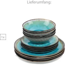 Sänger SÄNGER Steingut Geschirrset Capri, Tafelservice 12 Teilig Für 4 Personen -Kuechengeschirr d60a775dbef7aa2dc55fb473b994f083