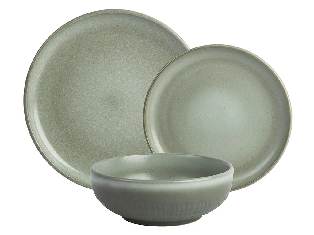 Tafelservice - Steingut - 18-teilig - Grün - MOCHA 3 Tafelservice - Steingut - 18-teilig - Grün - MOCHA