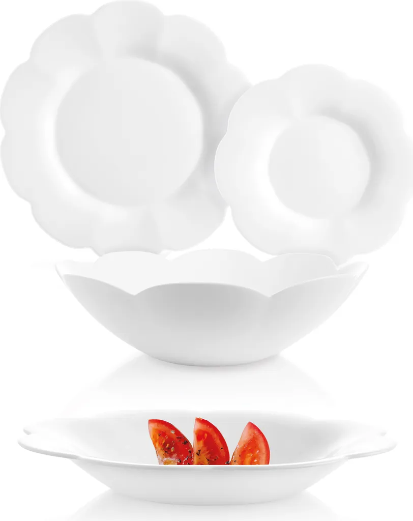 Tafelservice Flore 19 Tlg. Weiß LUMINARC 7 Tafelservice Flore 19 Tlg. Weiß LUMINARC – Bild 5