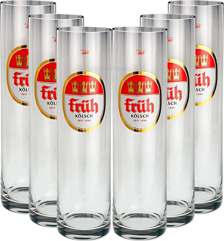 Früh Kölsch Biergläser / Gläser / Stangen Set - 6x 0,2l 3 Früh Kölsch Biergläser / Gläser / Stangen Set - 6x 0,2l