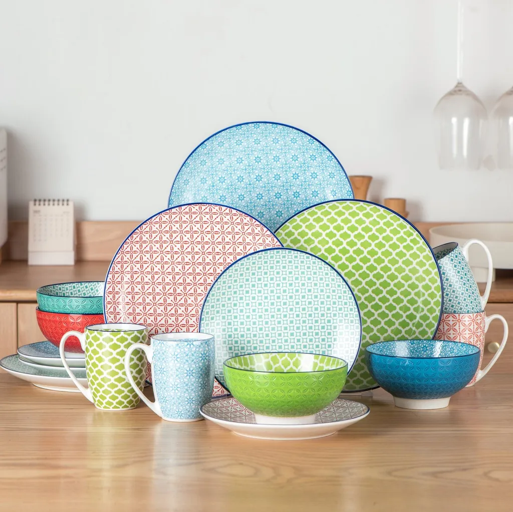 Vancasso Macaron Porzellan Kombiservice, 16 Teilig Geschirrset, Mit Je 4 Speiseteller, Dessertteller, Müslischalen Und Kaffeebecher Für 4 Personen 9 Vancasso Macaron Porzellan Kombiservice, 16 Teilig Geschirrset, Mit Je 4 Speiseteller, Dessertteller, Müslischalen Und Kaffeebecher Für 4 Personen – Bild 7