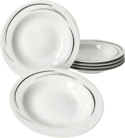 12tlg Tafel-Service Home Suppenteller Speiseteller Streifen Porzellan-Geschirr 13 12tlg Tafel-Service Home Suppenteller Speiseteller Streifen Porzellan-Geschirr -Kuechengeschirr e3b8064f32daf754e5daa2b75fad1071