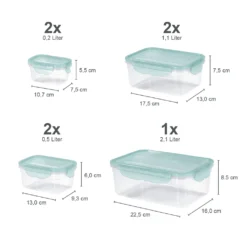 Frischhaltedosen Set Klick Gefrierdosen Lunchbox Deckel 14-tlg. Aquamarin 20 Frischhaltedosen Set Klick Gefrierdosen Lunchbox Deckel 14-tlg. Aquamarin -Kuechengeschirr e57b56598a9323e0ba17aacfc3edd28c