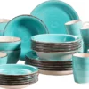 Mäser 931614 Kombiservice Lumaca Für 6 Personen, Steingut, Türkis (1 Set, 30-teilig) -Kuechengeschirr ea50338b7d68721d5b06d6743ab4eedc