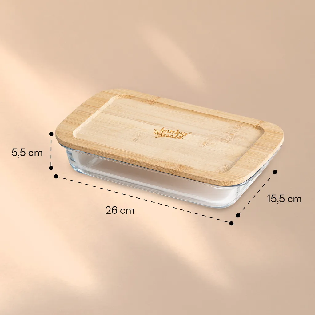 Klarstein Bambuswald Aufschnittbox Mit Deckel , 1 Liter , 2er Set , Glas & Bambus , Hitzebeständig , Spülmaschinenfest , Stapelbar 8 Klarstein Bambuswald Aufschnittbox Mit Deckel , 1 Liter , 2er Set , Glas & Bambus , Hitzebeständig , Spülmaschinenfest , Stapelbar – Bild 6