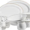 Mäser 931735 Kombiservice Professional Dining Für 6 Personen, Porzellan, Weiß (1 Set, 24-teilig) -Kuechengeschirr ec5c25af41e58e2f5f683c2c815f0043
