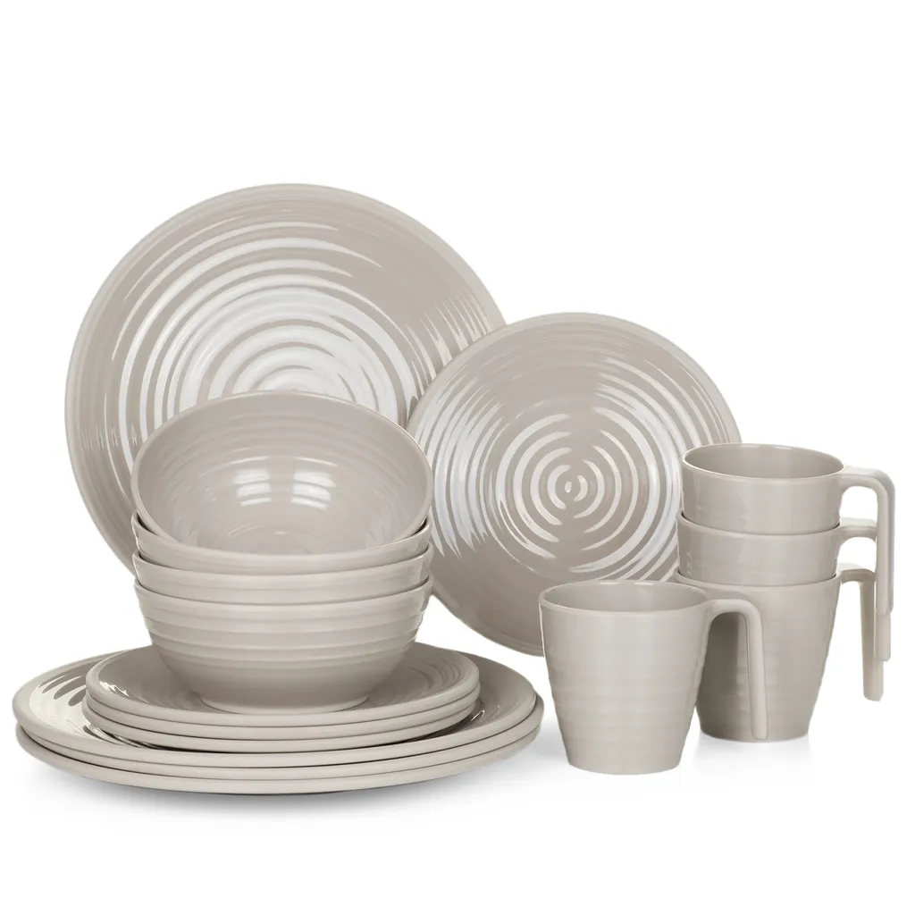 Melamin Camping Geschirr Set 4 Personen Coffee Design 16 Teilig Tafelgeschirr Picknick BBQ Kochgeschirr 3 Melamin Camping Geschirr Set 4 Personen Coffee Design 16 Teilig Tafelgeschirr Picknick BBQ Kochgeschirr