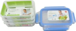 Emsa Clip & Close Frischhaltedosen 3er-Set á 0,55 L, Blau -Kuechengeschirr f1509b991b8cc3a21027a5022c2aa0c2