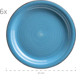 Mäser 931602 Tafelservice Lumaca Für 6 Personen, Steingut, Dunkelblau (1 Set, 12-teilig) -Kuechengeschirr f1aa2dde9655bff08a13f51e7f33e805