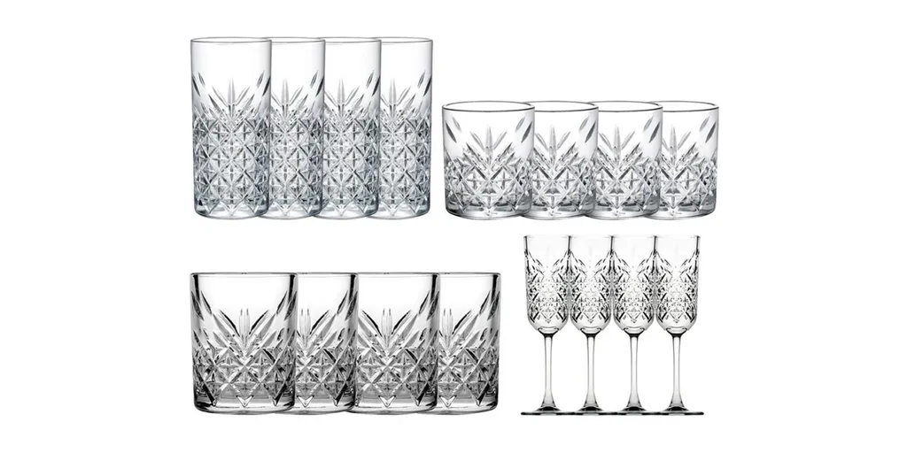 Pasabahce Gläser-Set "Timeless" 16-teilig Whiskey Longdrink Stamper Sekt Glas 3 Pasabahce Gläser-Set "Timeless" 16-teilig Whiskey Longdrink Stamper Sekt Glas